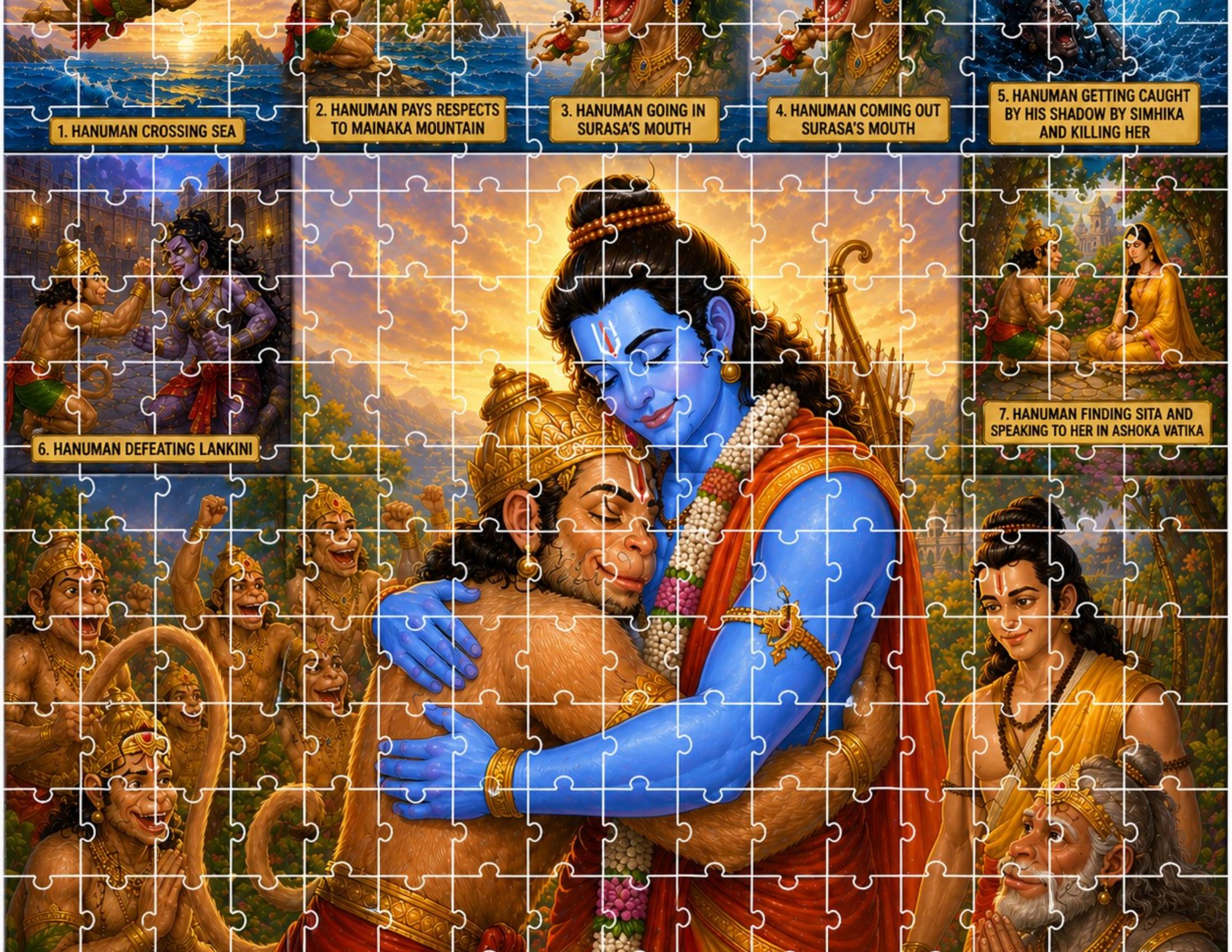 Rama Embraces Hanuman — 500 Piece Heritage Puzzle